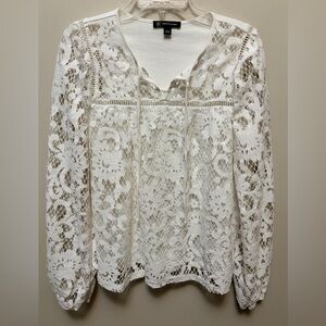 INC International Concepts Peasant Blouse with Balloon Sleeves